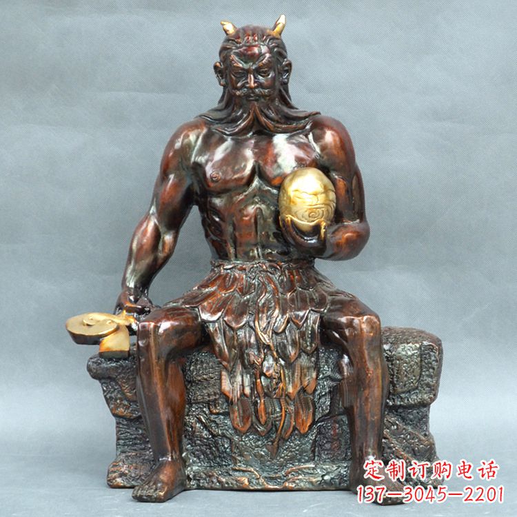 大同神农大帝坐姿雕塑像
