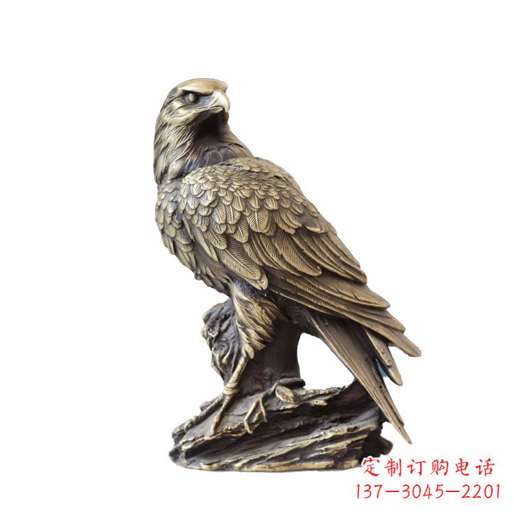 大同纯铜招财老鹰雕塑