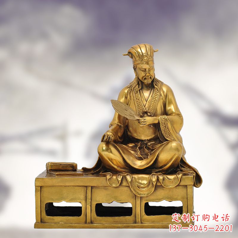大同纯铜诸葛亮雕塑