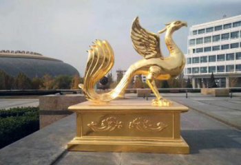 大同城市广场的朱雀雕塑
