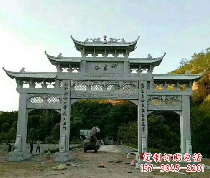 大同村口石雕牌楼千百年文化瑰宝
