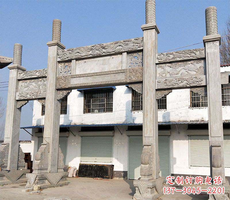 大同石牌坊雕塑——传承中国传统文化
