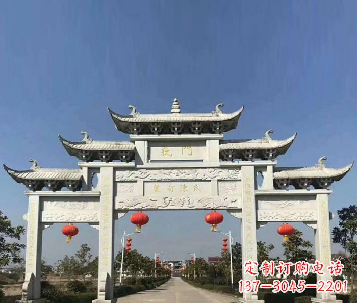 大同传承百年,村口牌楼雕塑的历史