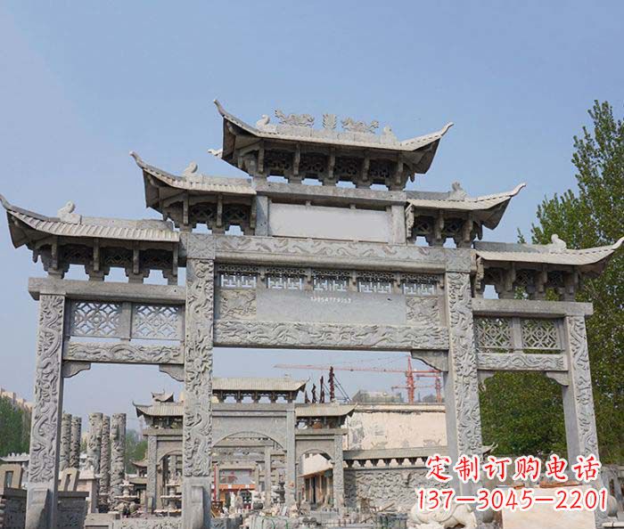 大同大理石牌坊雕塑传承中国古典文化
