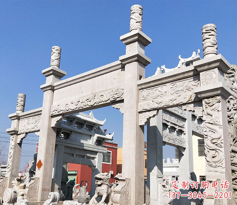 大同村庄牌坊石雕——记录着悠久历史的传承
