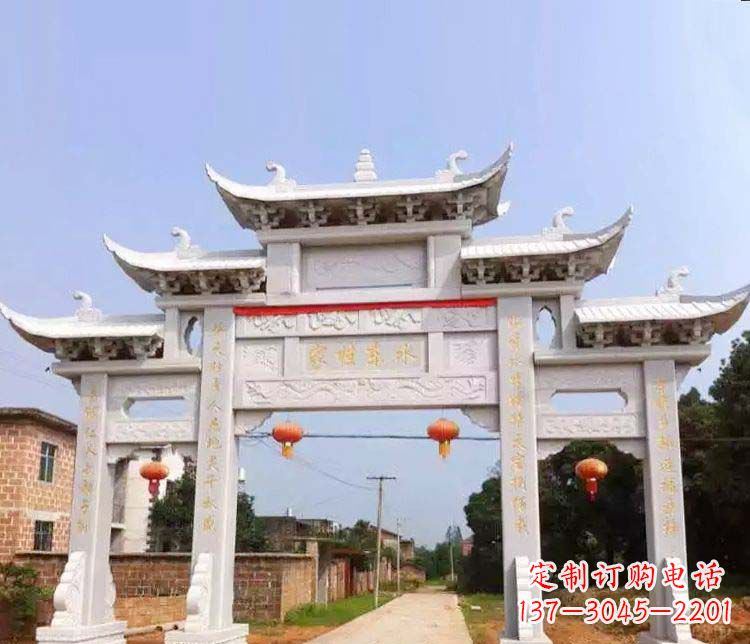 大同传承村庄牌坊石雕文化