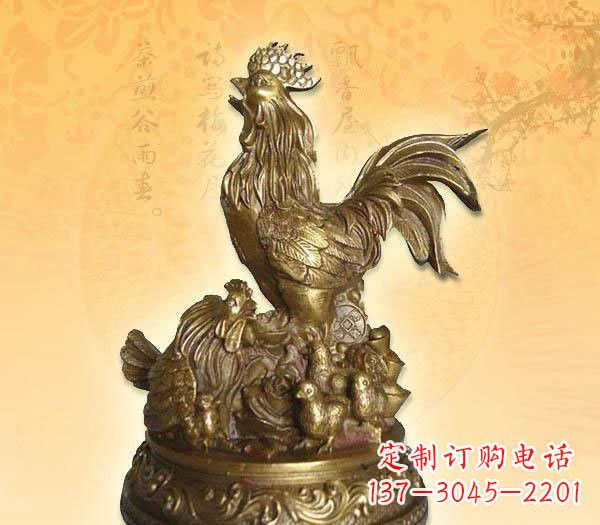 大同打鸣的公鸡铜雕