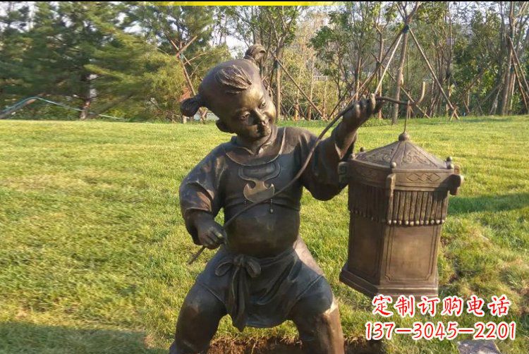 大同灯笼雕塑点亮公园的精彩