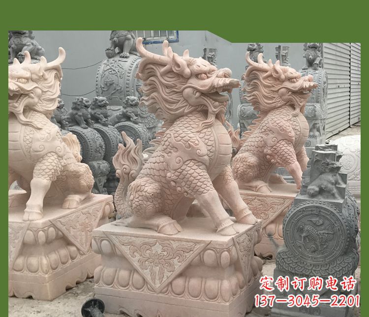 大同大理石踩球麒麟——传承古代神话的雕塑