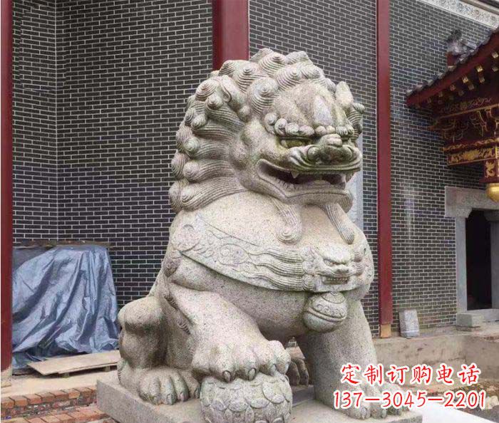 大同大理石踩球狮子石雕