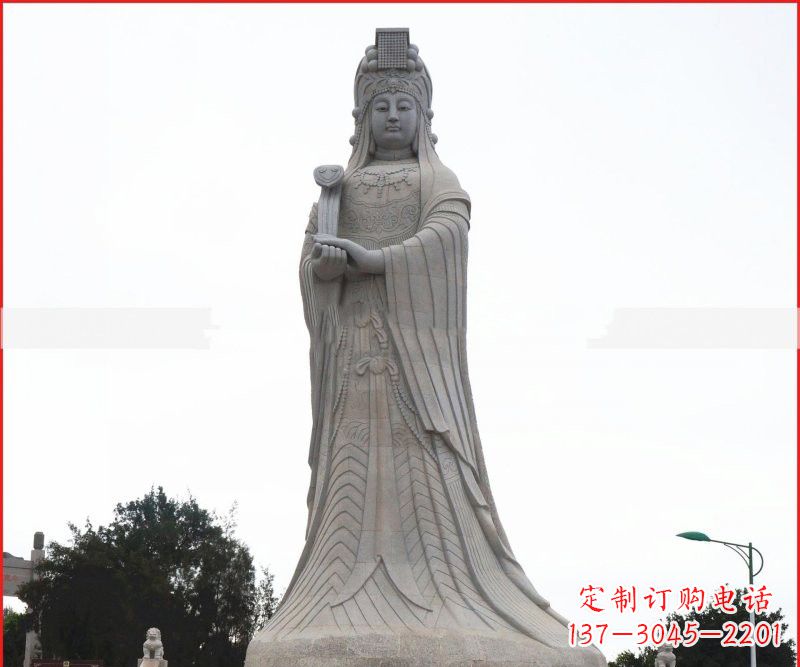 大同大理石大型妈祖神像雕塑