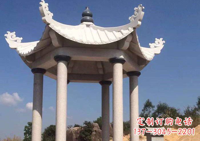 大同大理石单层凉亭石雕