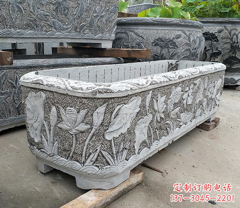 大同大理石菊花水缸雕塑