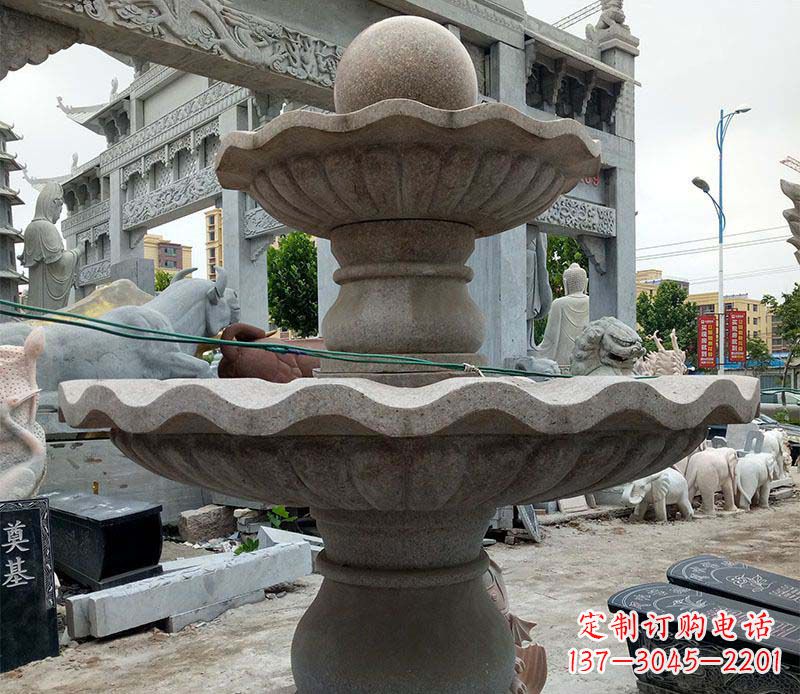 大同大理石多层喷泉石雕 (3)