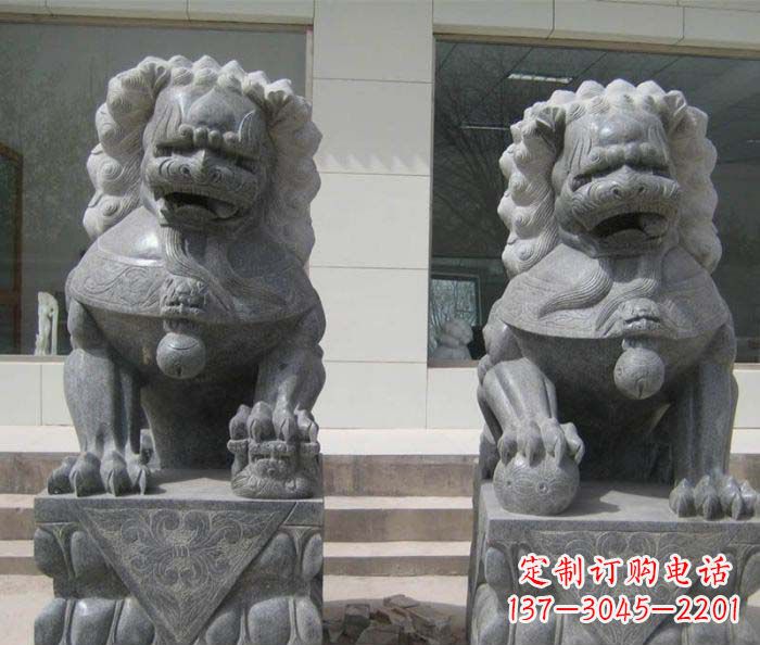 大同大理石雕刻的狮子雕塑