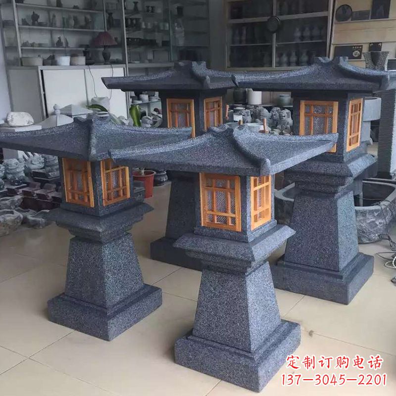 大同大理石仿汉阙石雕灯笼