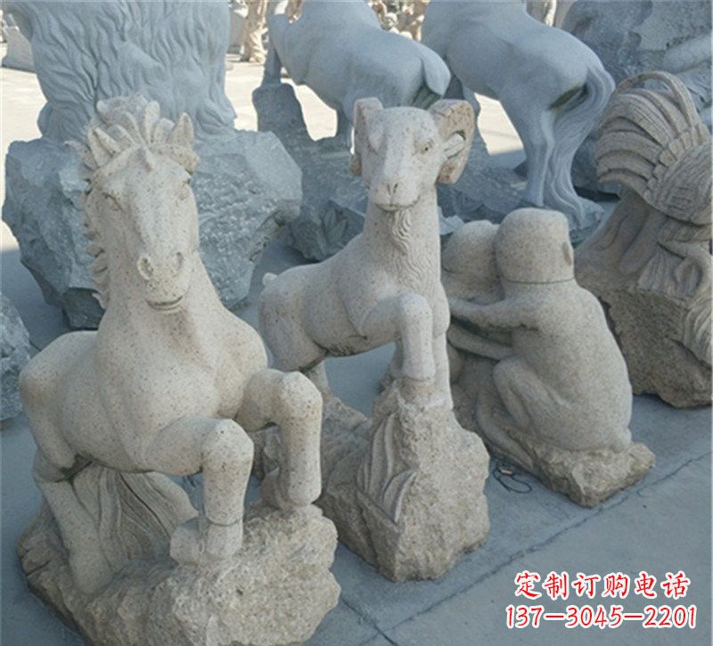 大同大理石公园动物雕塑