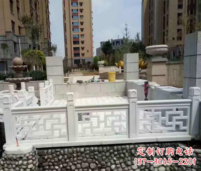大同大理石国旗台石雕栏板 (5)