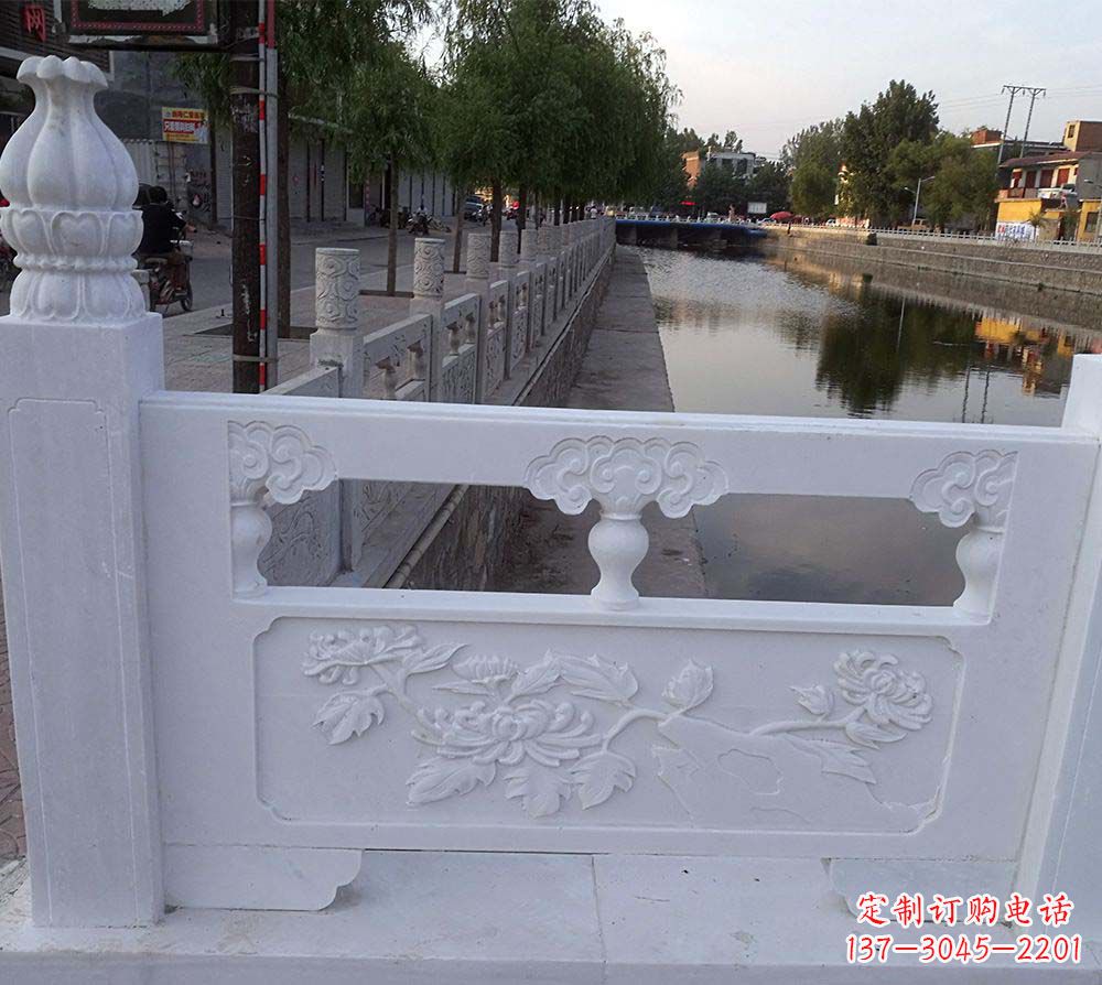 大同大理石荷花栏板雕塑