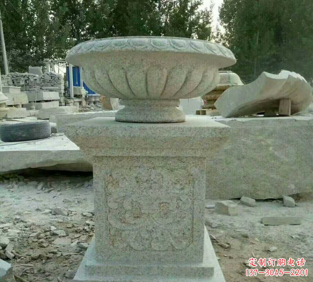大同大理石花盆雕塑
