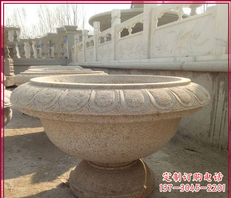 大同大理石花盆雕塑