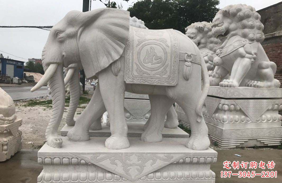 大同大理石大象雕塑
