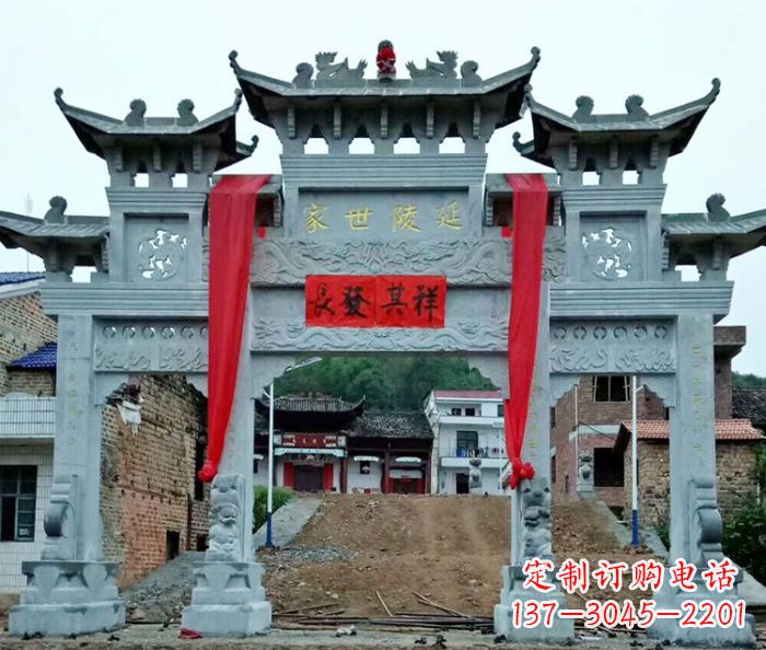 大同精美大理石牌坊雕塑