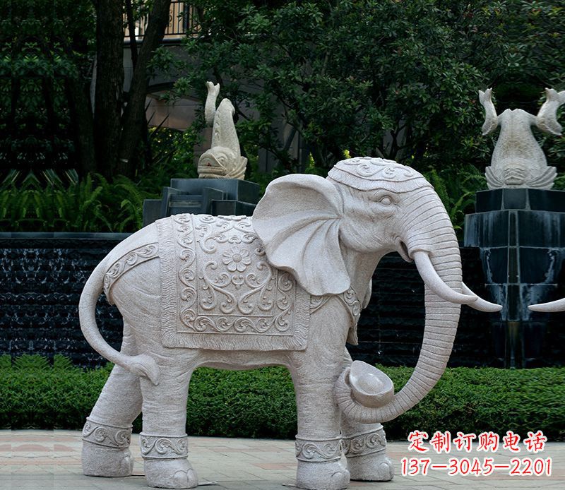 大同以大理石为材料的完美大象雕塑