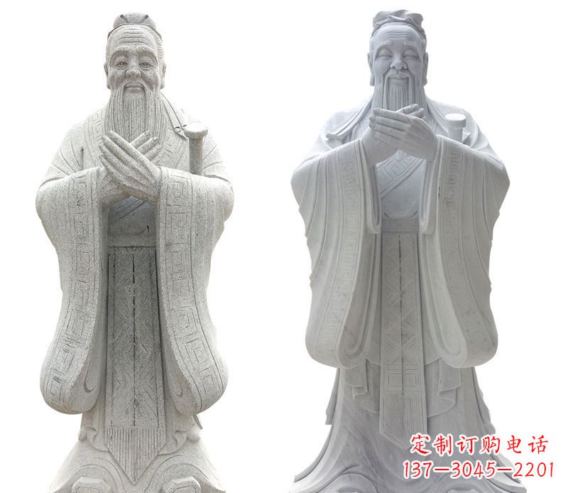 大同大理石孔子行教像古代名人石雕