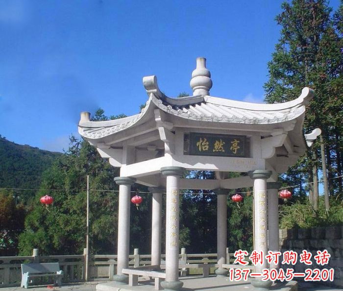大同精美大理石凉亭雕塑