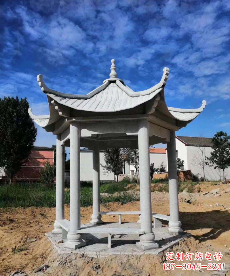 大同精美大理石凉亭雕塑