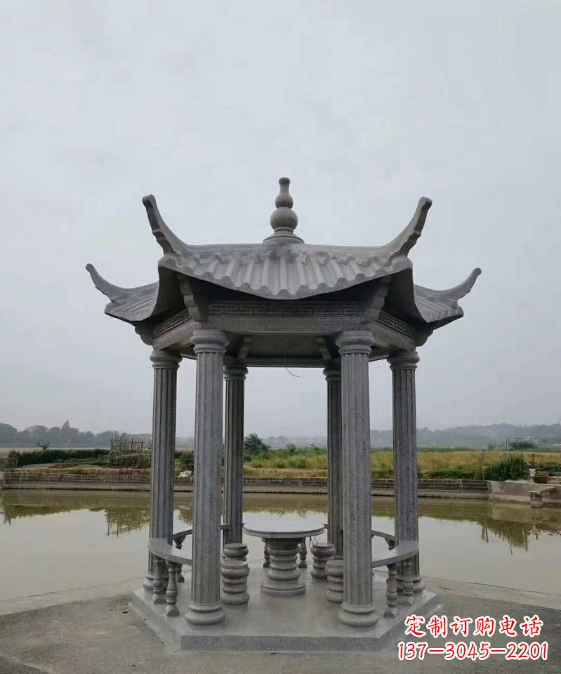 大同大理石凉亭石雕塑,优雅经典无双