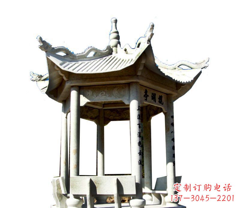 大同大理石凉亭石雕,历史韵味浓郁