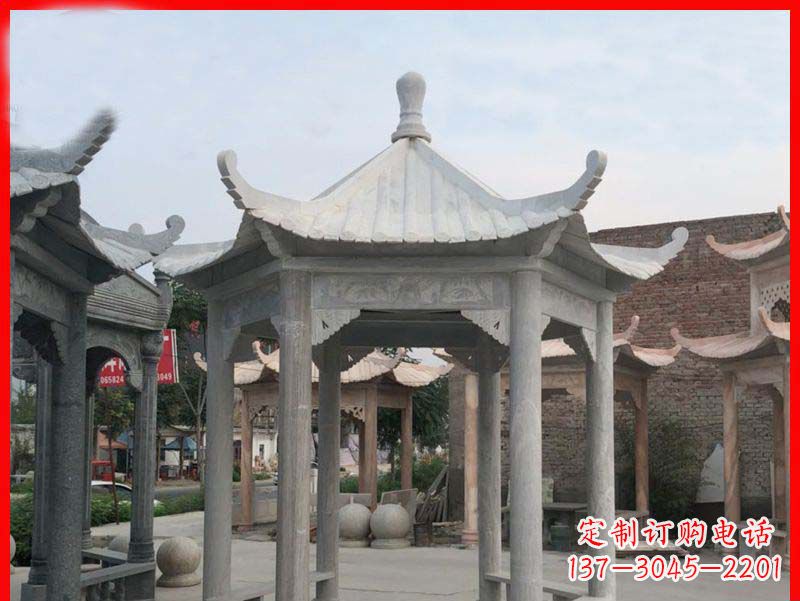 大同大理石凉亭石雕