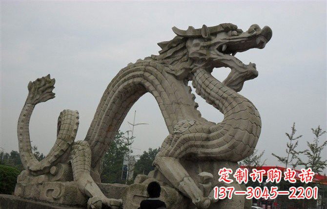 大同大理石龙雕塑,象征着力量与尊贵