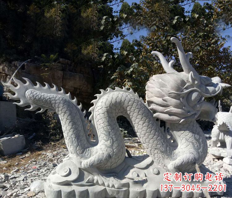 大同精美大理石龙雕塑