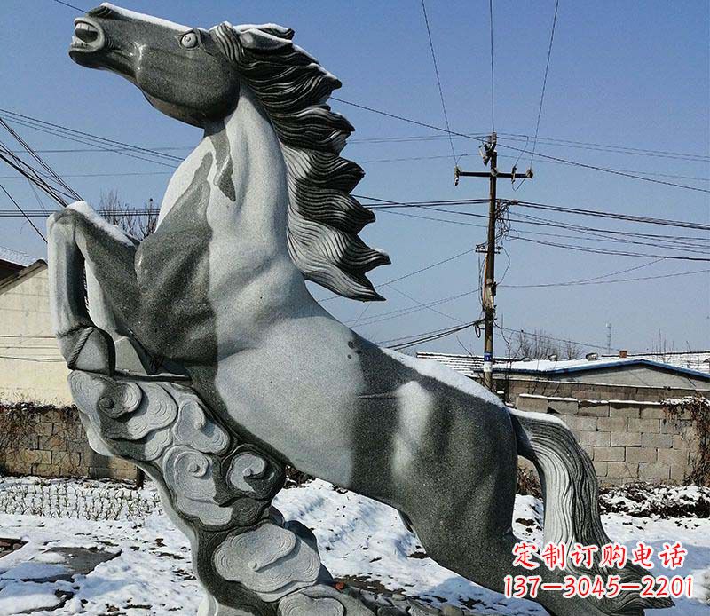 大同传统工艺马踏祥云石雕