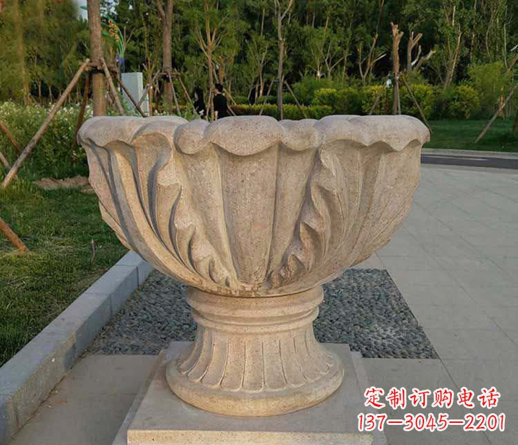 大同大理石欧式花钵雕塑