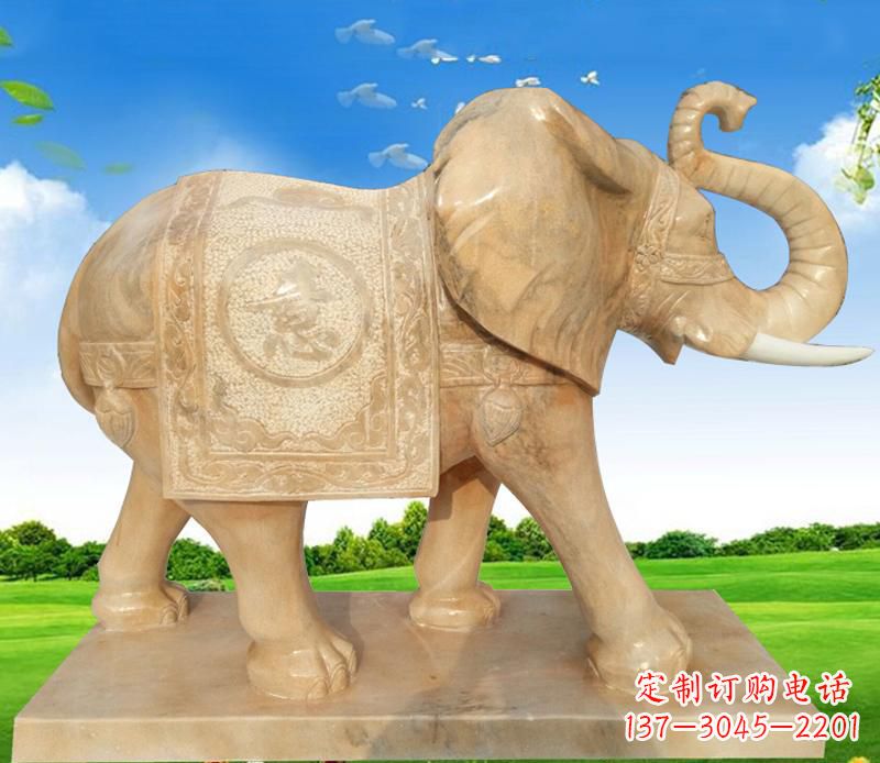 大同大理石喷水动物大象