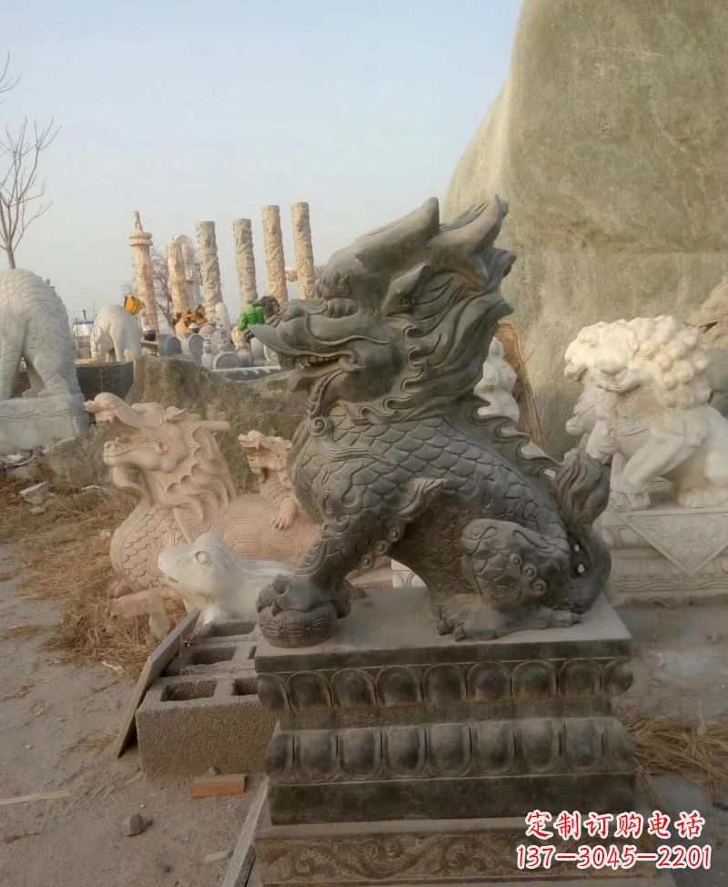 大同新中式麒麟雕塑,精美细腻,艺术品级别
