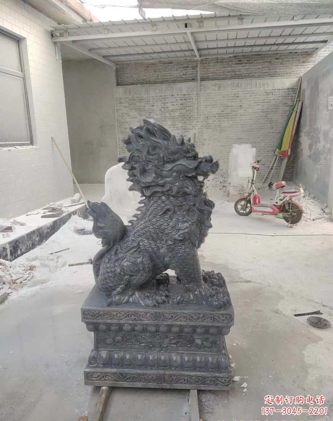 大同传世工艺大理石麒麟雕塑