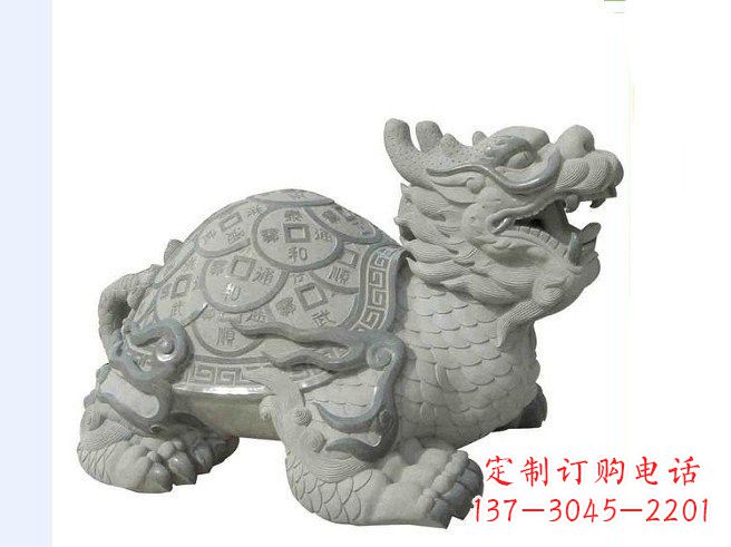 大同大理石企业招财龙龟雕塑