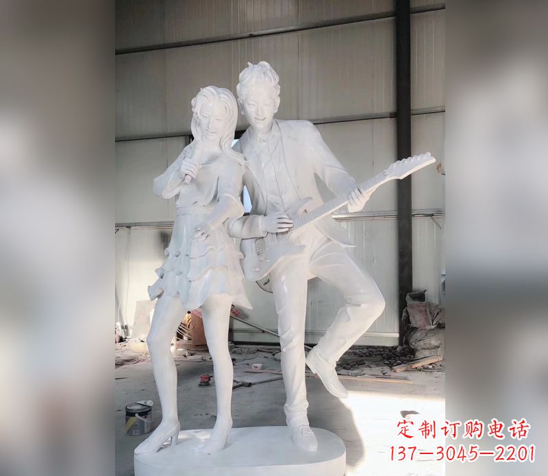 大同精美大理石吉他雕塑