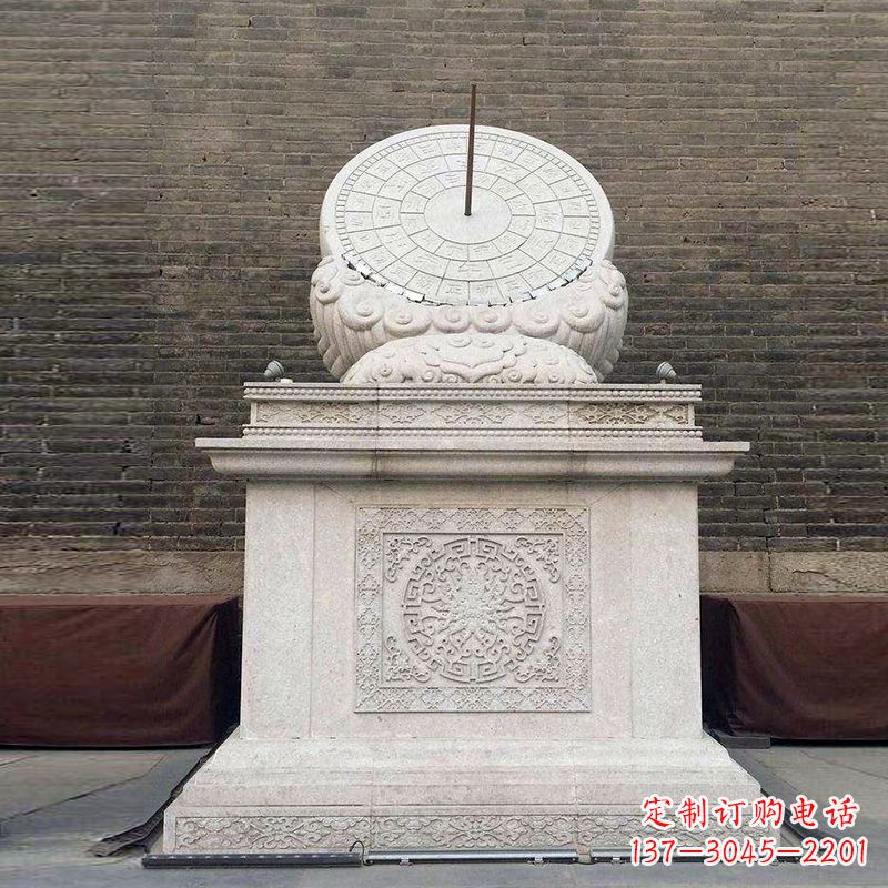 大同精美石质日晷雕塑