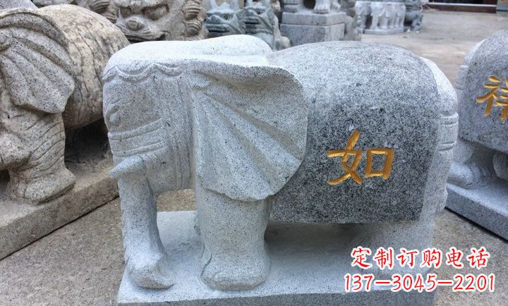 大同精美大理石石象雕塑