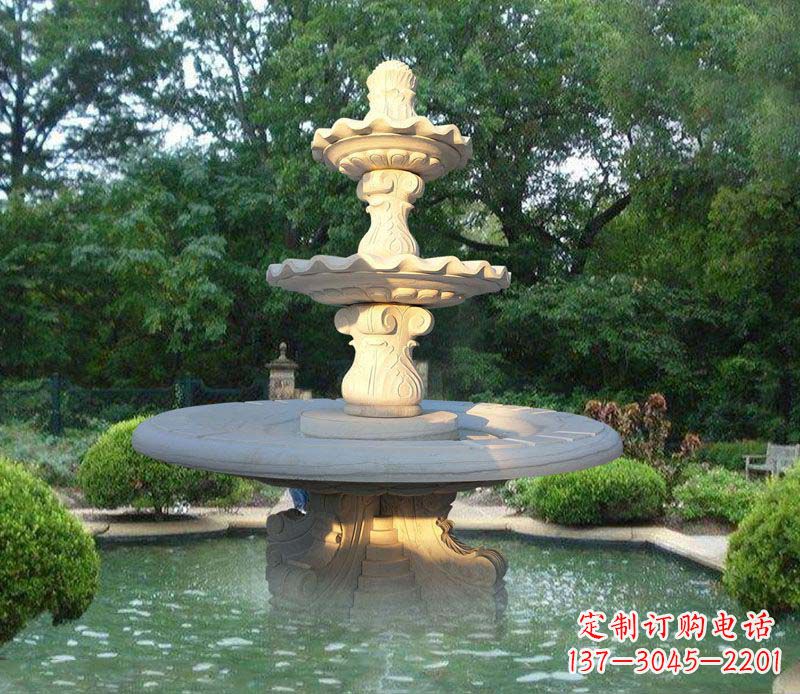大同大理石三层喷泉雕塑