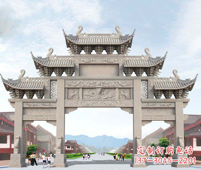 大同大理石牌坊石雕艺术品