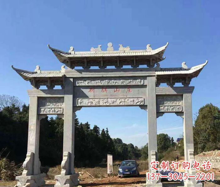 大同精美石雕牌坊雕塑
