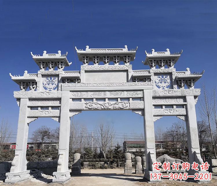 大同特色大理石牌坊石雕