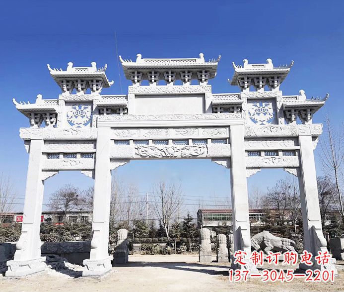 大同大理石牌坊石雕定制